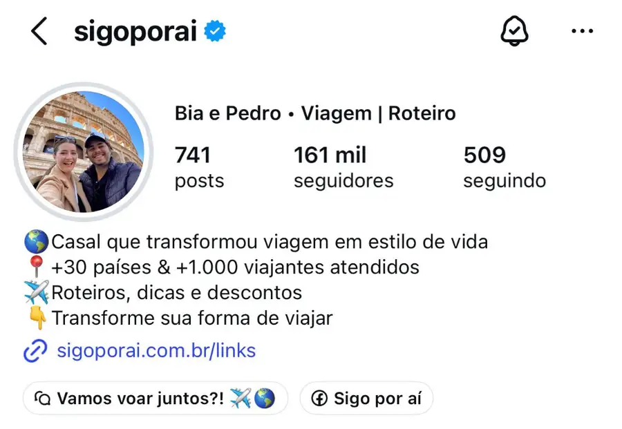 Instagram Sigo Por Aí - 161 mil seguidores