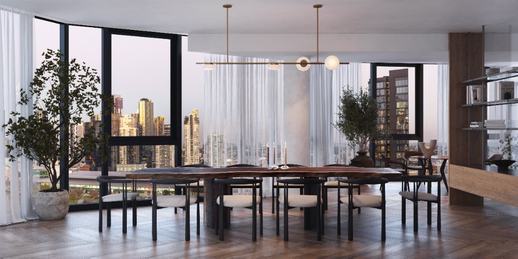 Formal dining to the skyline