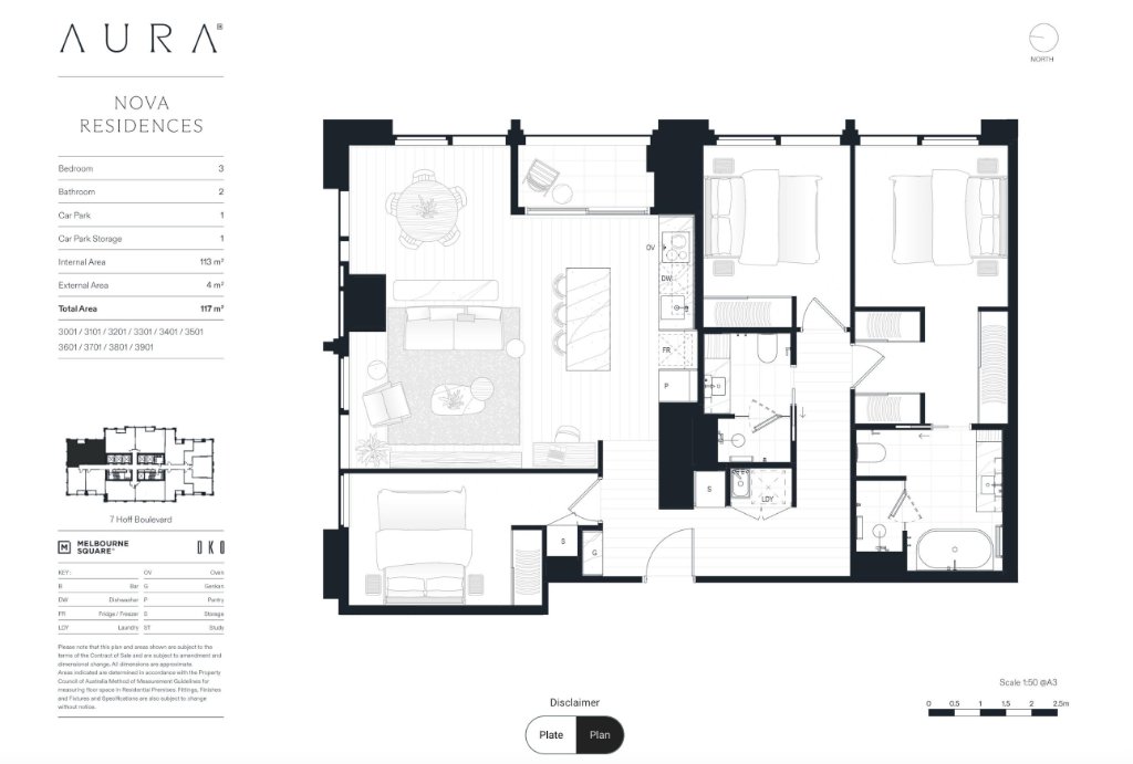 Unit 3001 floor plan