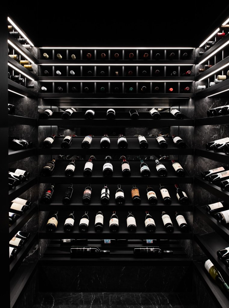 Climate-controlled wine cellar