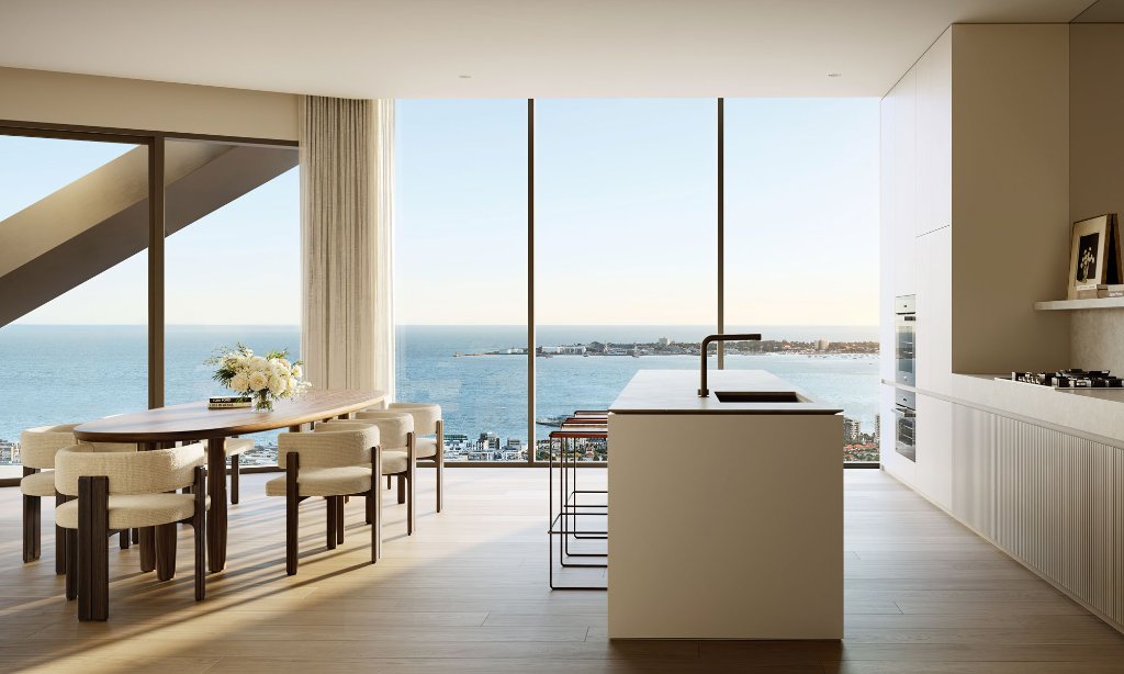 Kitchen and dining, bay horizon