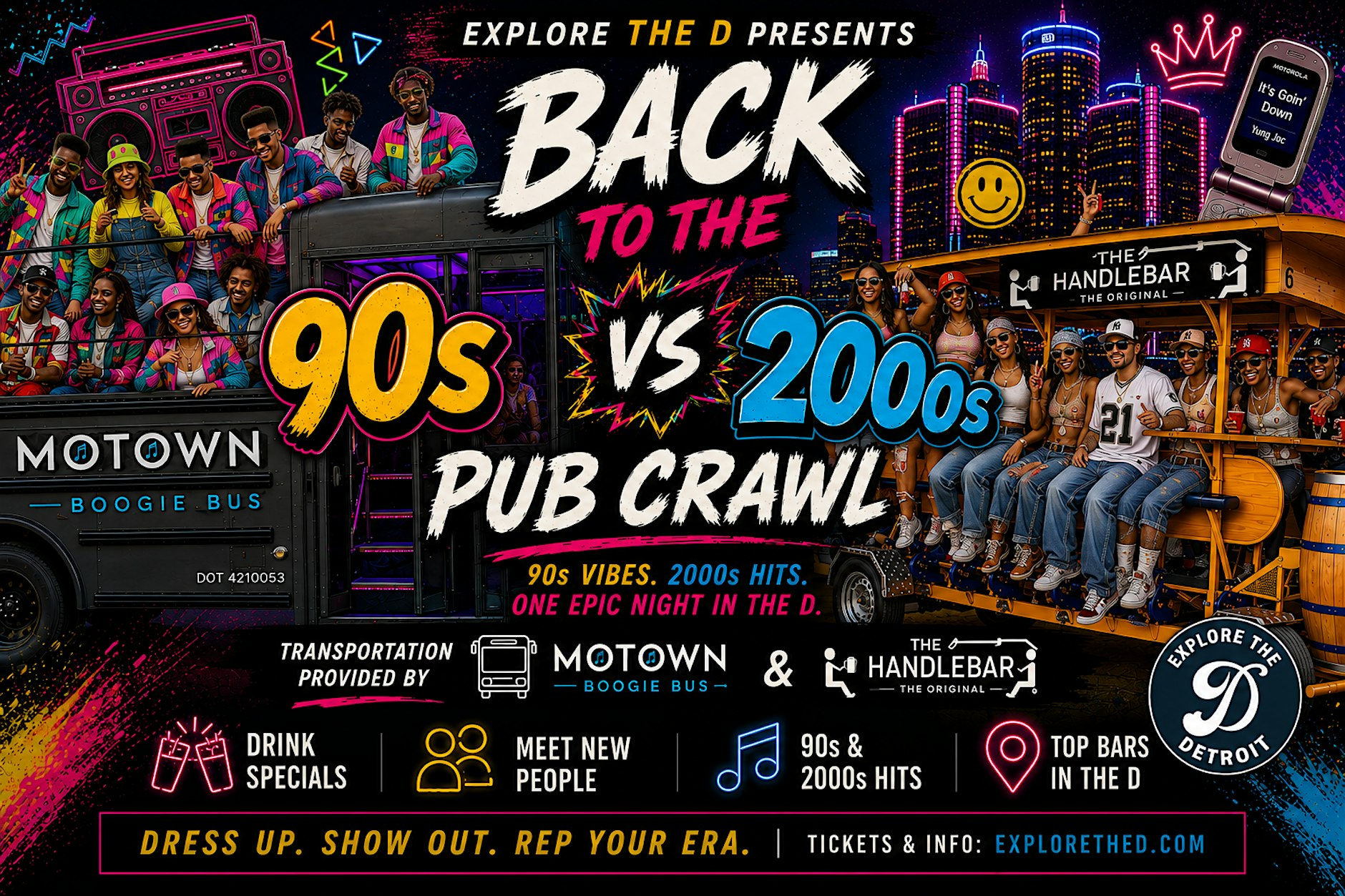 Back to the D: 90's vs 2000's Bar Crawl