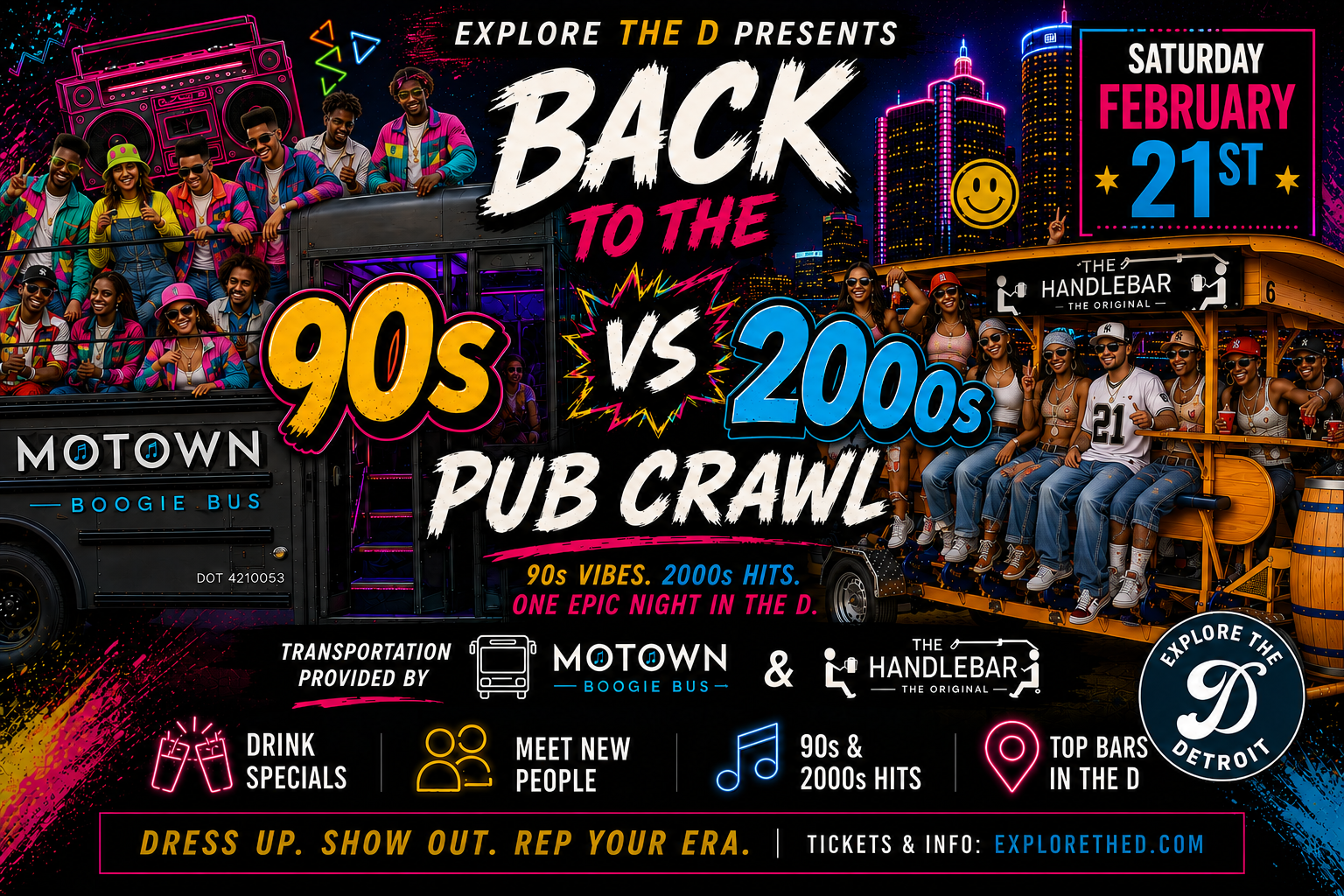 Back to the D: 90's vs 2000's Pub Crawl