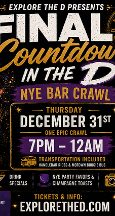 Final Countdown in the D: NYE Bar Crawl