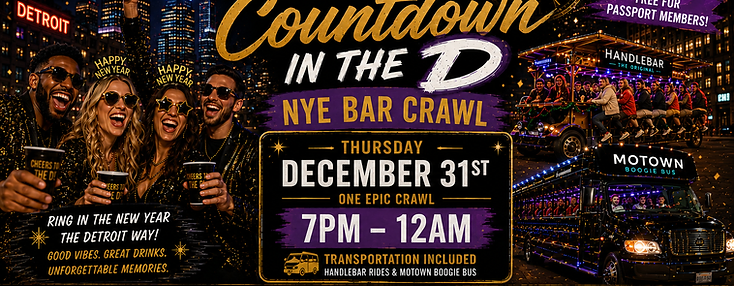 Final Countdown in the D: NYE Bar Crawl