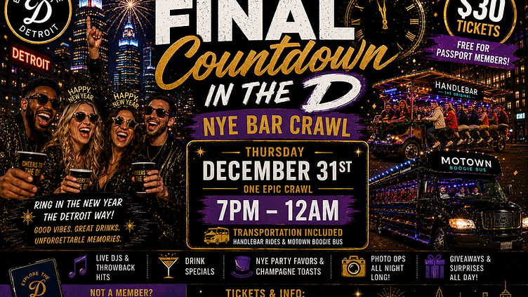 Final Countdown in the D: NYE Bar Crawl