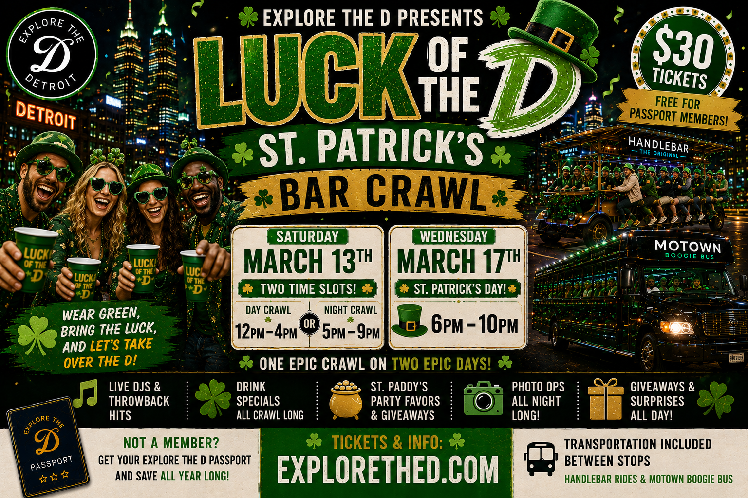 Luck of the D: St. Patrick's Bar Crawl