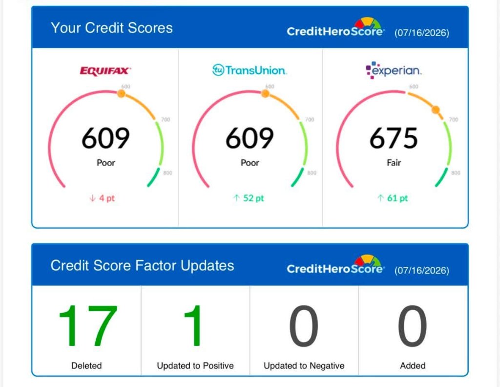 Credit Score Update — 07/16/2026 (B)