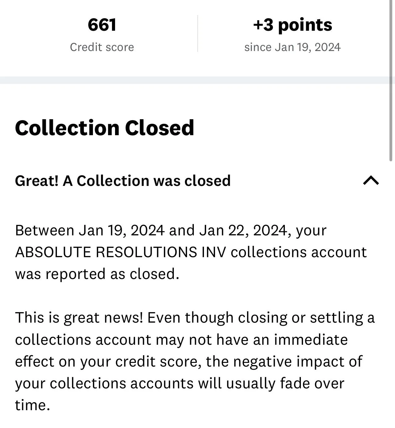 Experian Dispute Results 05/22/2026 — Jefferson & Credit Collection Deleted