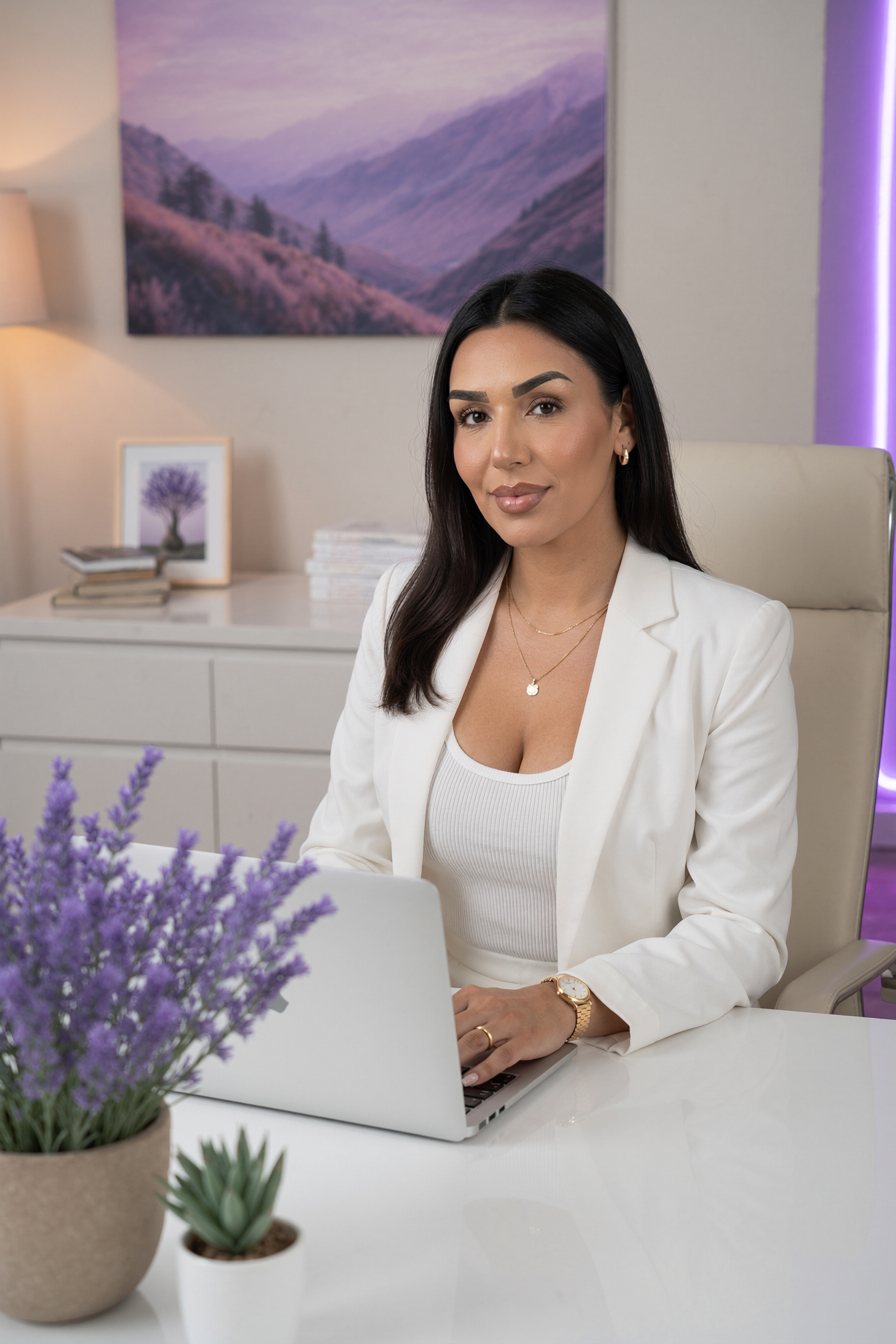 Krystal, founder of Client Bloom Co., at her design desk — Washington-based web designer for contractors, skilled trades, and home-service businesses serving local service companies nationwide