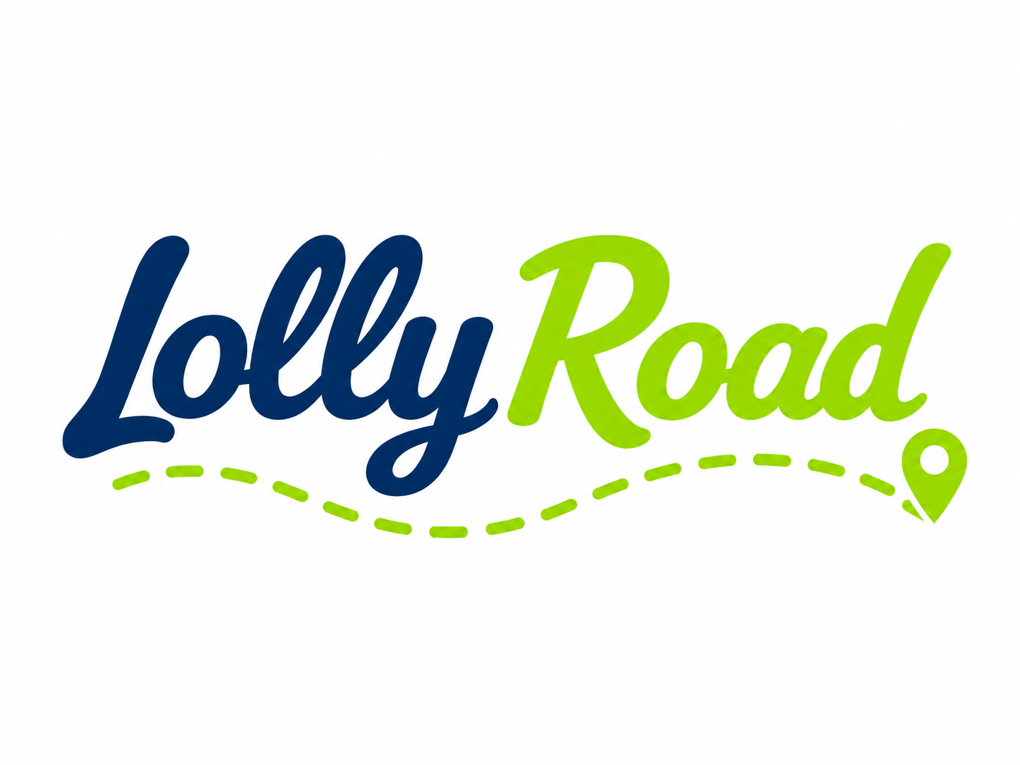 LollyRoad-logo, valkoinen tausta