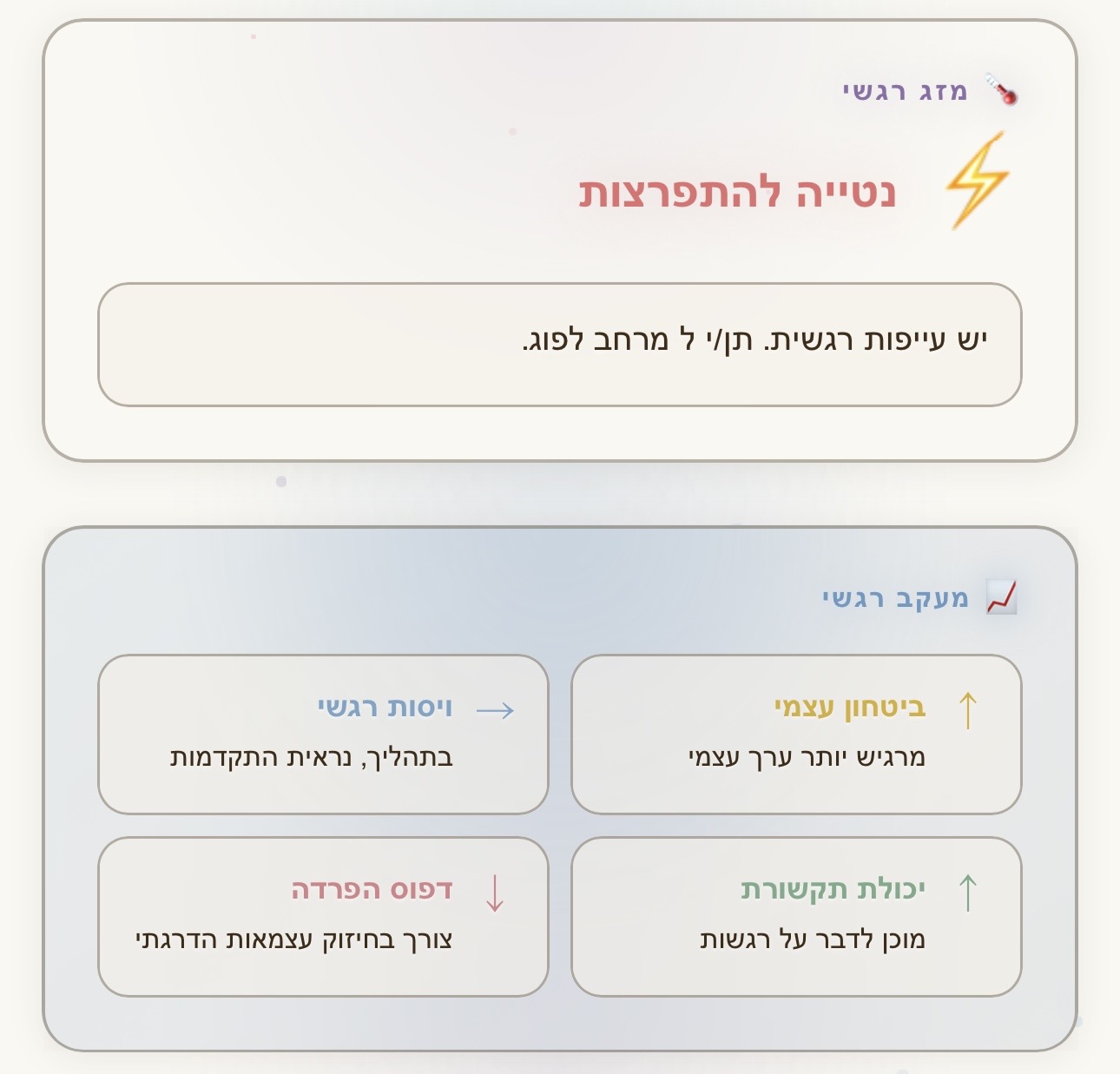 מזג רגשי ומעקב רגשי