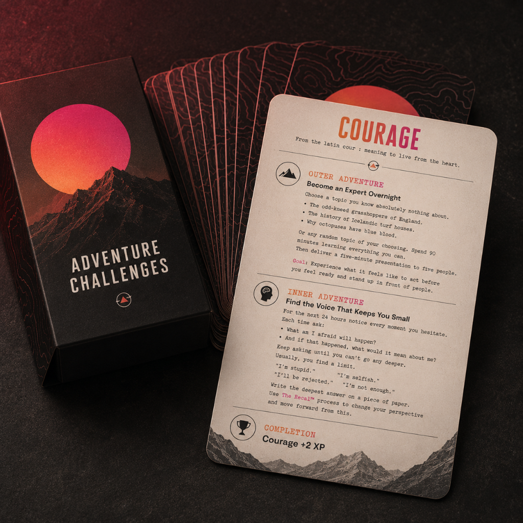 Adventure Challenges deck of cards