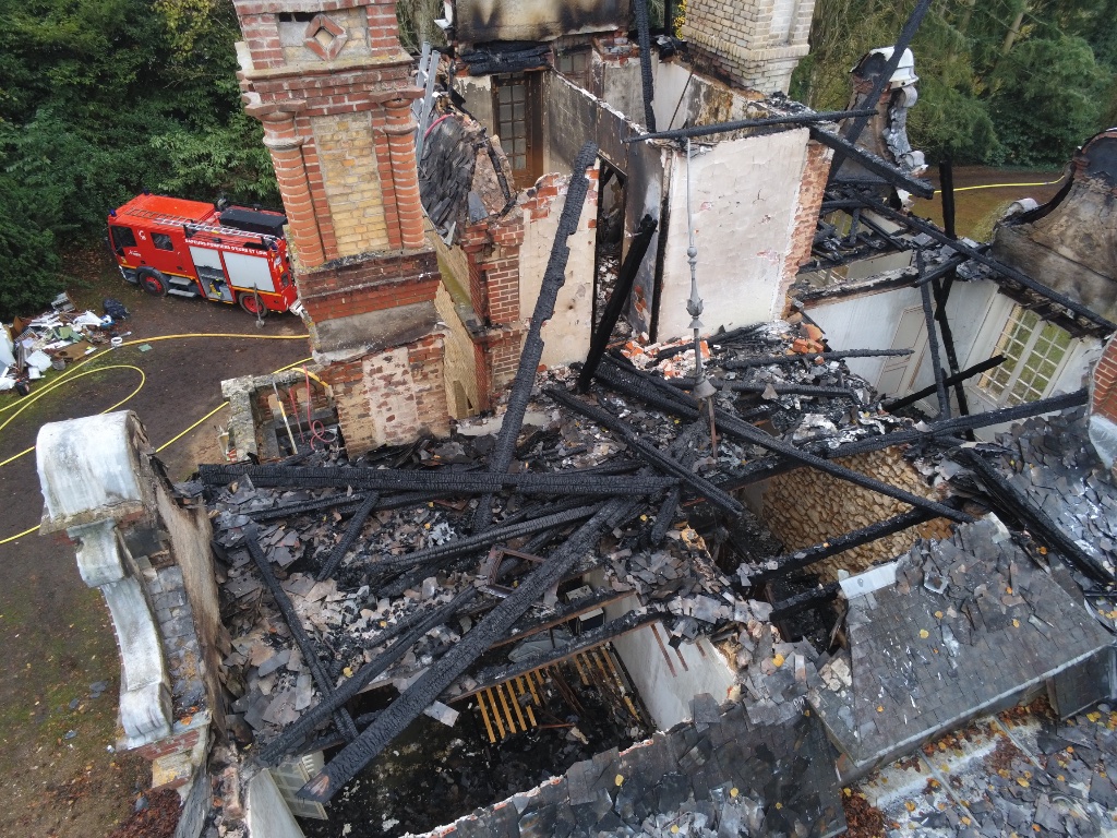 After the fire · Aerial damage assessment, November 2025