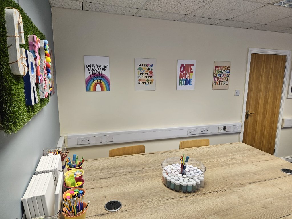 Art and craft station with supplies