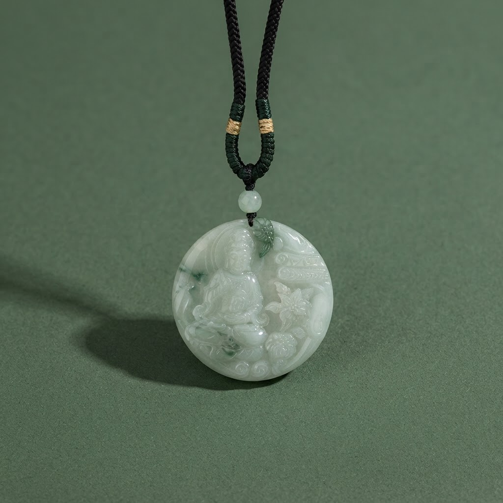 Guanyin Jade Pendant — Matte