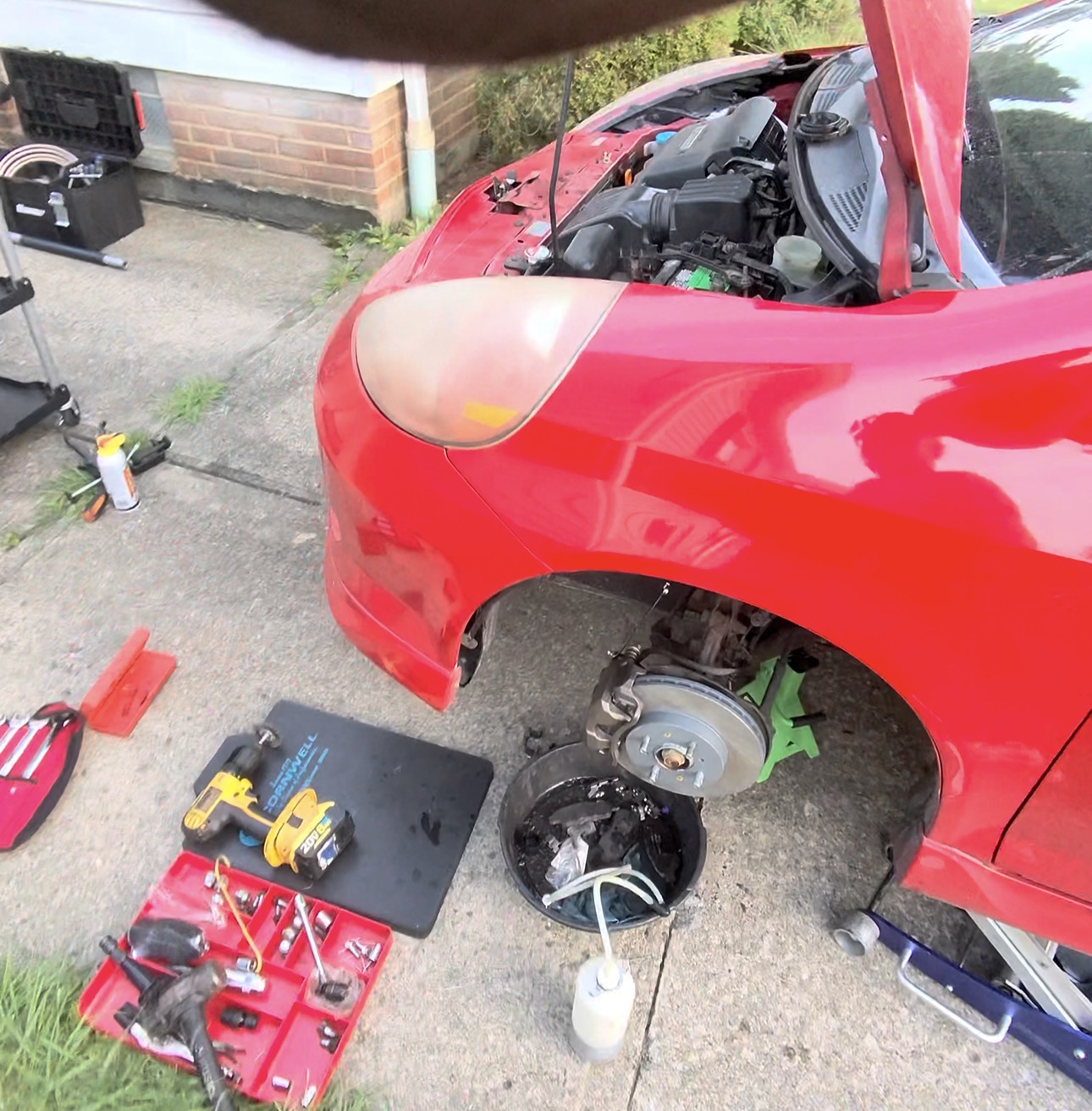 Honda Fit Front Brake Service — Rotors & Pads