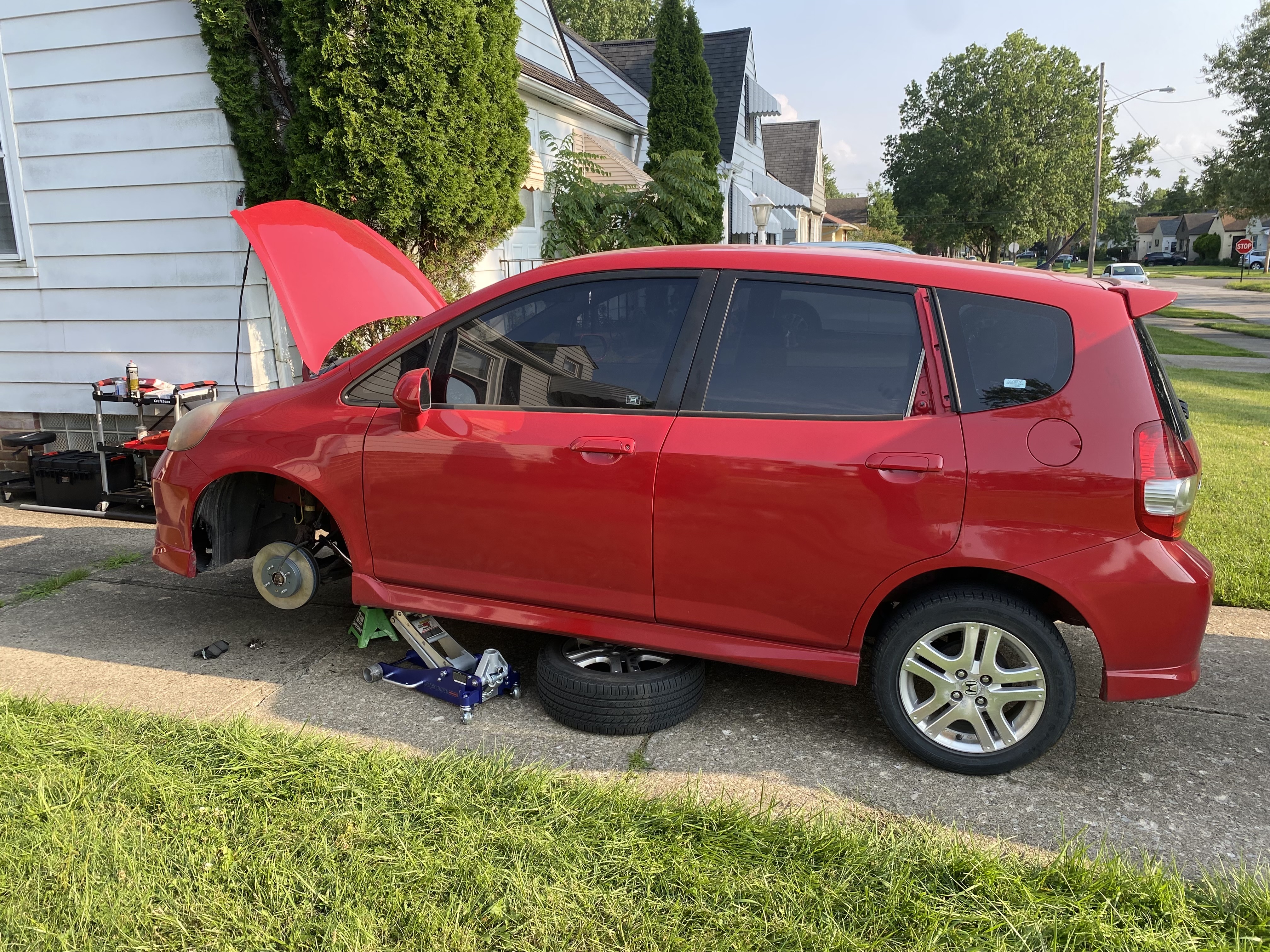 Honda Fit Front Brake Service — Rotors & Pads