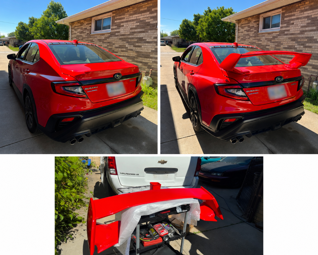 Subaru WRX Spoiler Wing Installation
