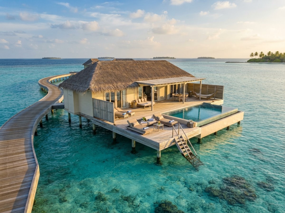 Maldives overwater villa