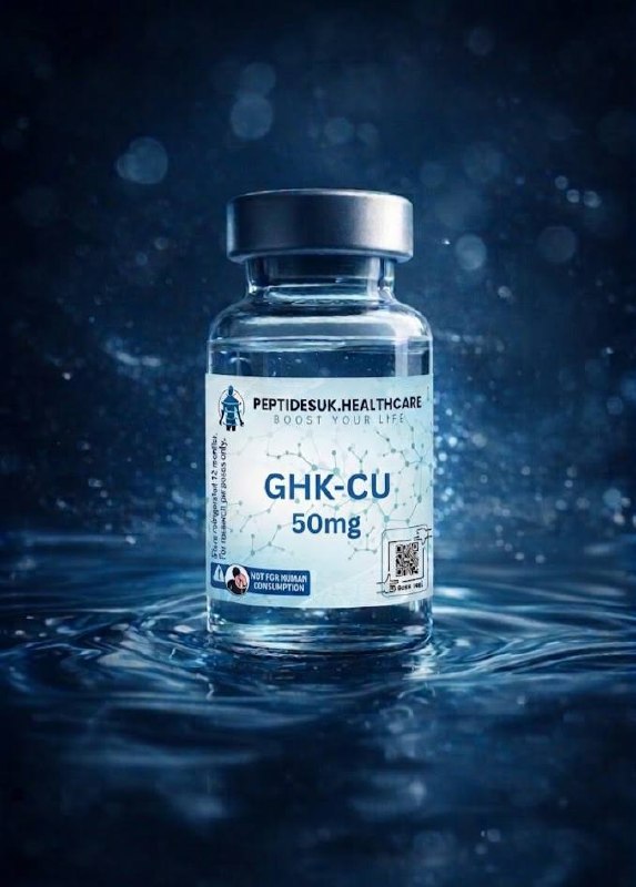 GHK-Cu — 99.1% purity research peptide, lyophilised vial, UK supplied by PeptidesUK Healthcare