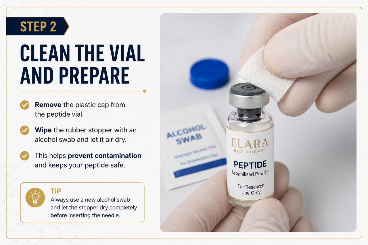 Step 2 — Clean The Vial and Prepare