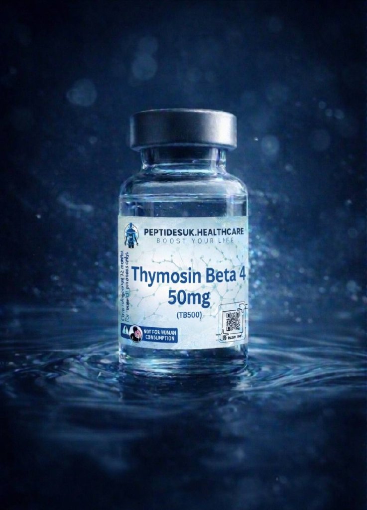 TB-500 — 99.4% purity research peptide, lyophilised vial, UK supplied by PeptidesUK Healthcare