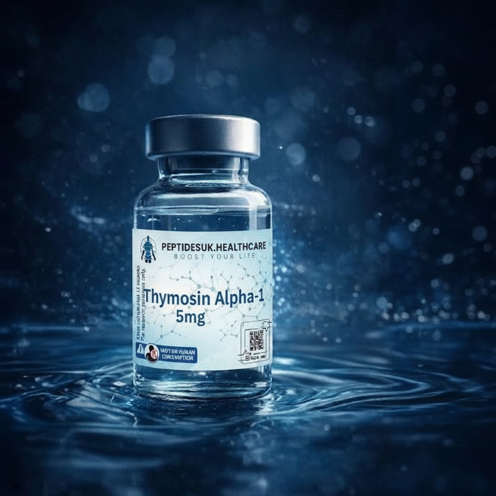 Thymosin Alpha-1 — 99.4% purity research peptide, lyophilised vial, UK supplied by PeptidesUK Healthcare