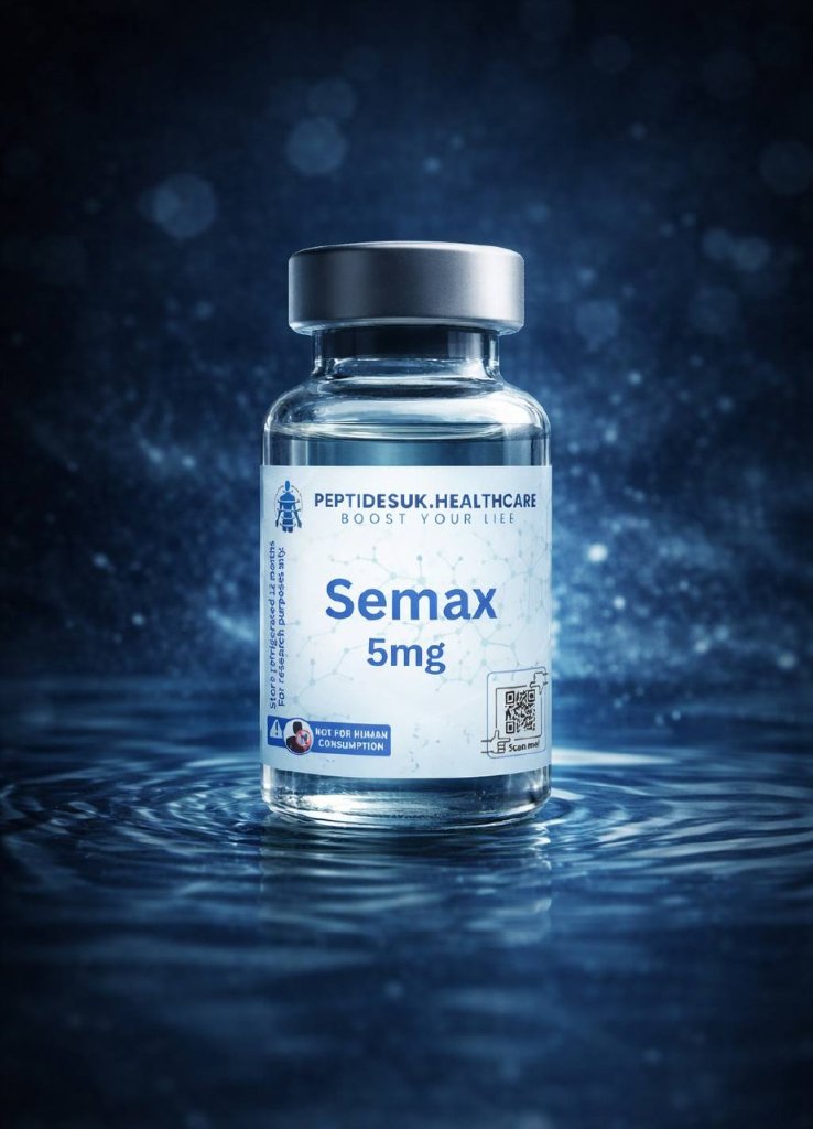 Semax — 99.2% purity research peptide, lyophilised vial, UK supplied by PeptidesUK Healthcare