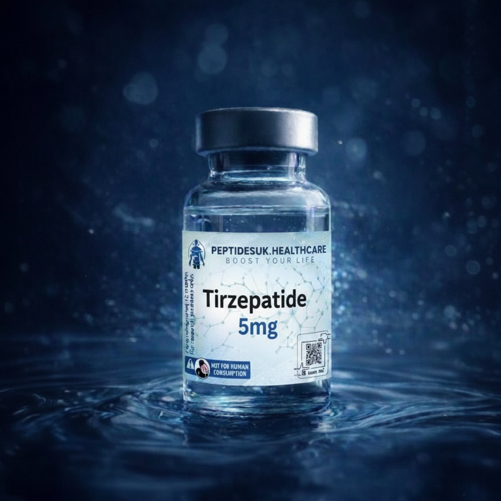 Tirzepatide — 99.1% purity research peptide, lyophilised vial, UK supplied by PeptidesUK Healthcare