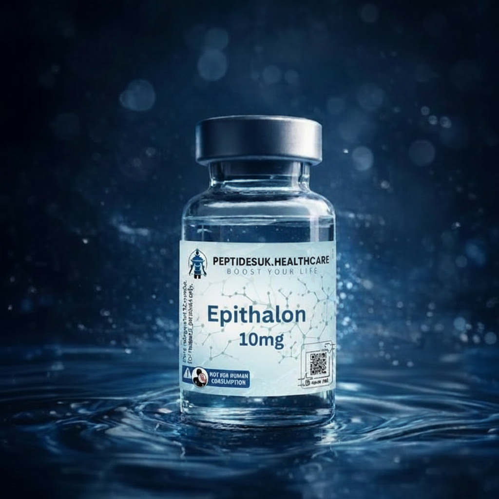 Epithalon — 99.6% purity research peptide, lyophilised vial, UK supplied by PeptidesUK Healthcare