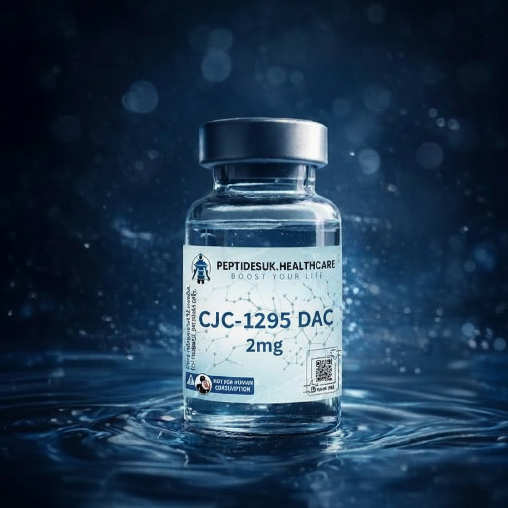 CJC-1295 DAC — 99.1% purity research peptide, lyophilised vial, UK supplied by PeptidesUK Healthcare
