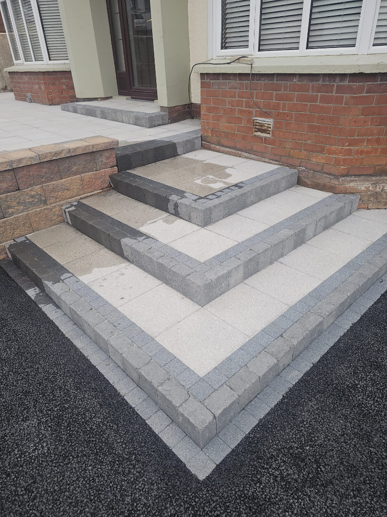 Natural stone steps