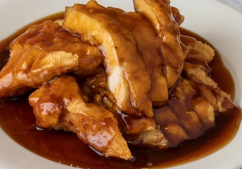 Pollo con salsa de ajo