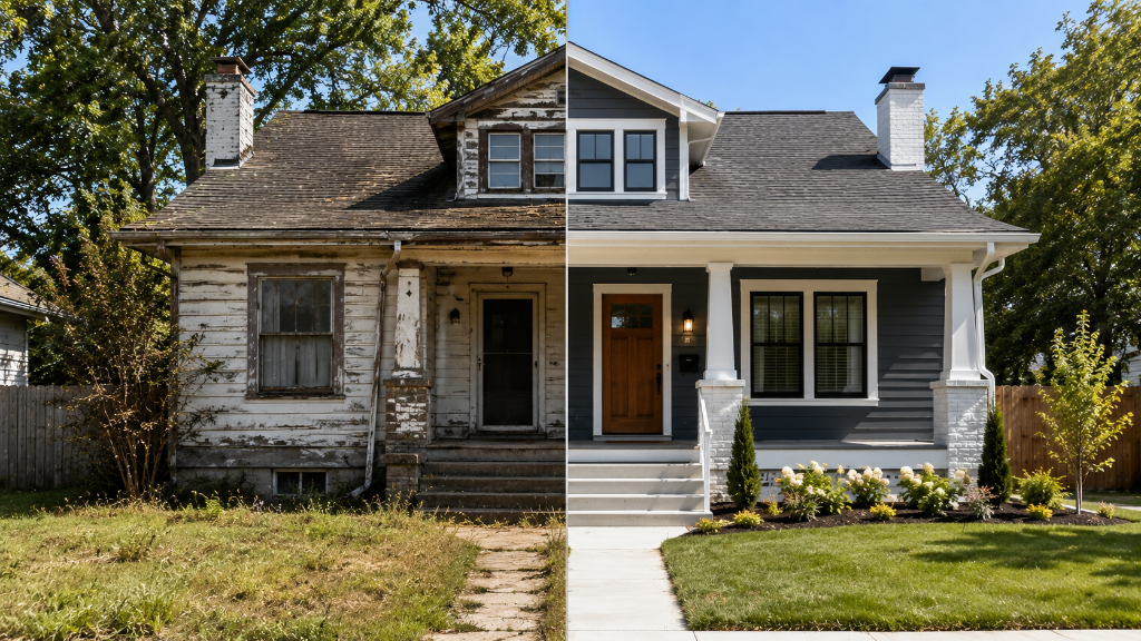 Fix and flip before and after