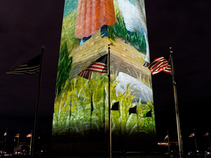 America 250th Washington Monument Projection LMG