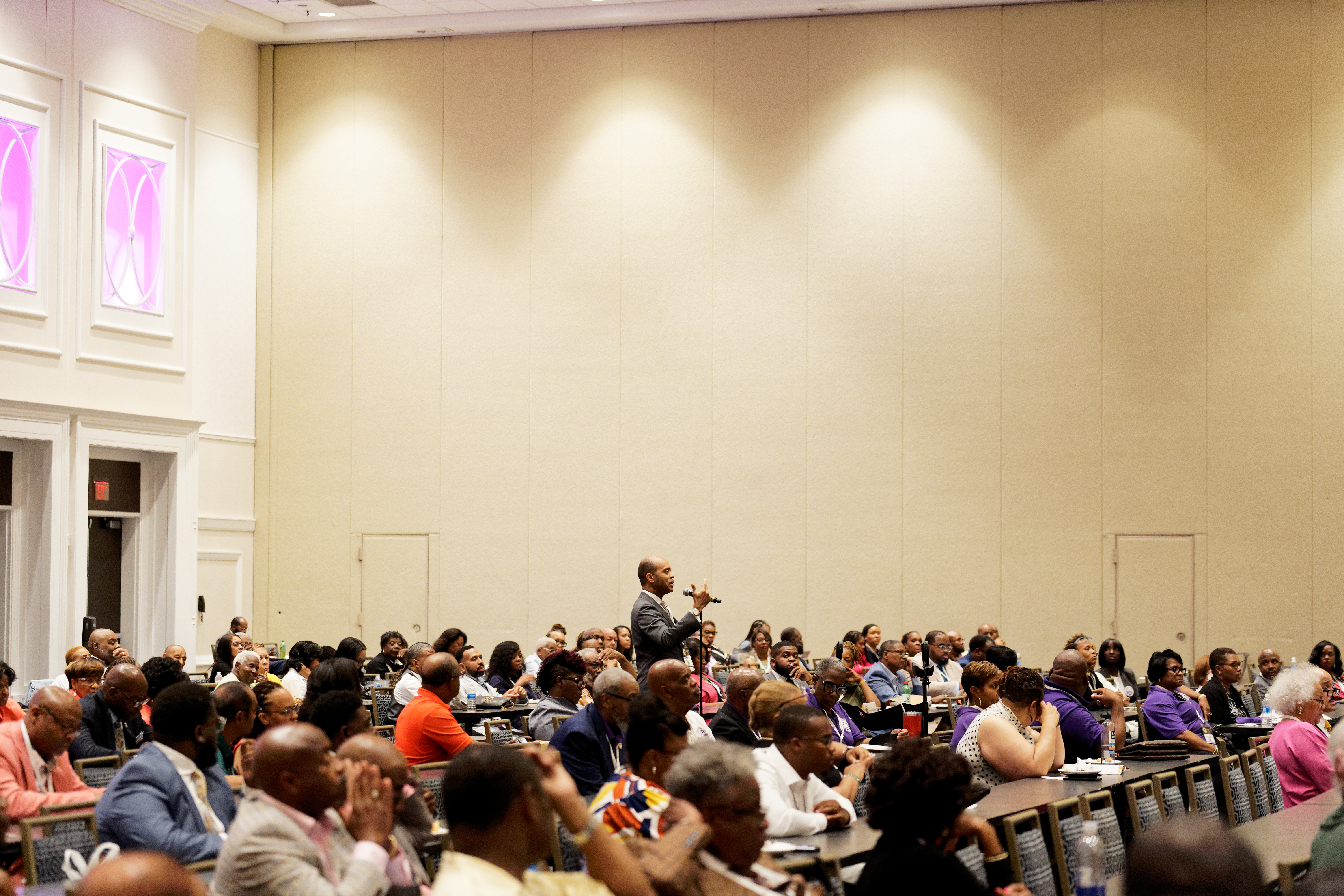 Conference audience listening to a speaker at the NFDMA 100th Year Conference — Bmore Pro Productions