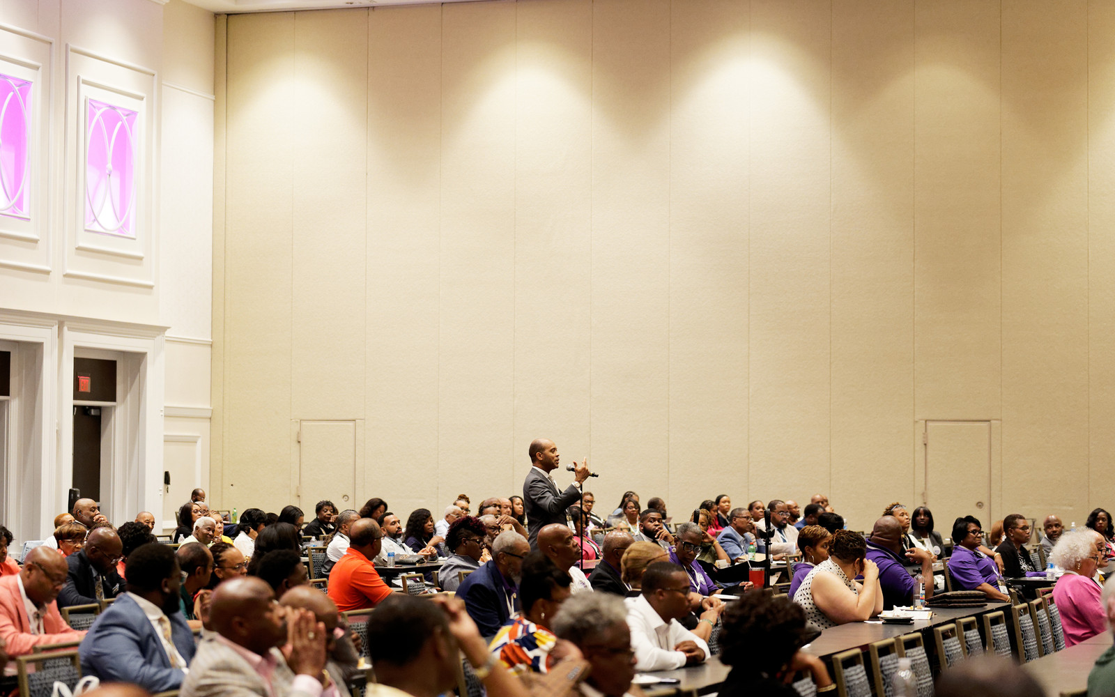Conference audience listening to a speaker at the NFDMA 100th Year Conference — Bmore Pro Productions