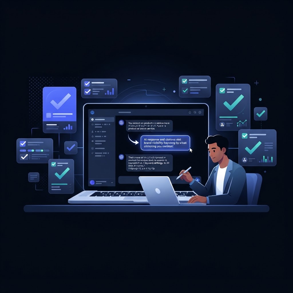 Testing brand citations in an AI chat assistant
