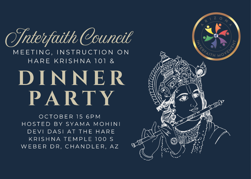 Interfaith Council Meeting: Hare Krishna 101 & Dinner Party