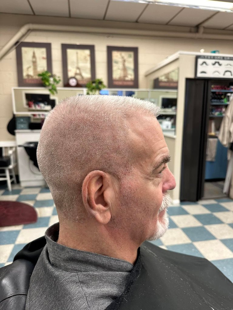 Side profile after haircut