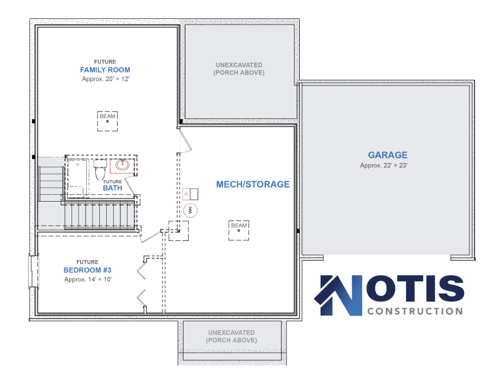 UNFINISHED BASEMENT floor plan