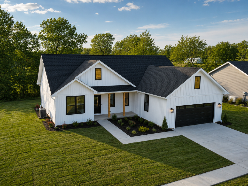 Completed home exterior