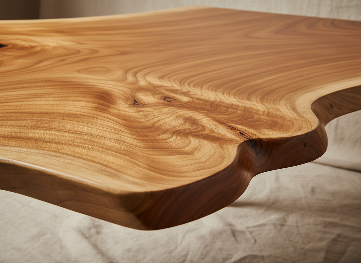 Close-up of monkey pod wood grain