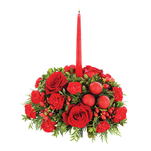 Red & Green Christmas Centerpiece
