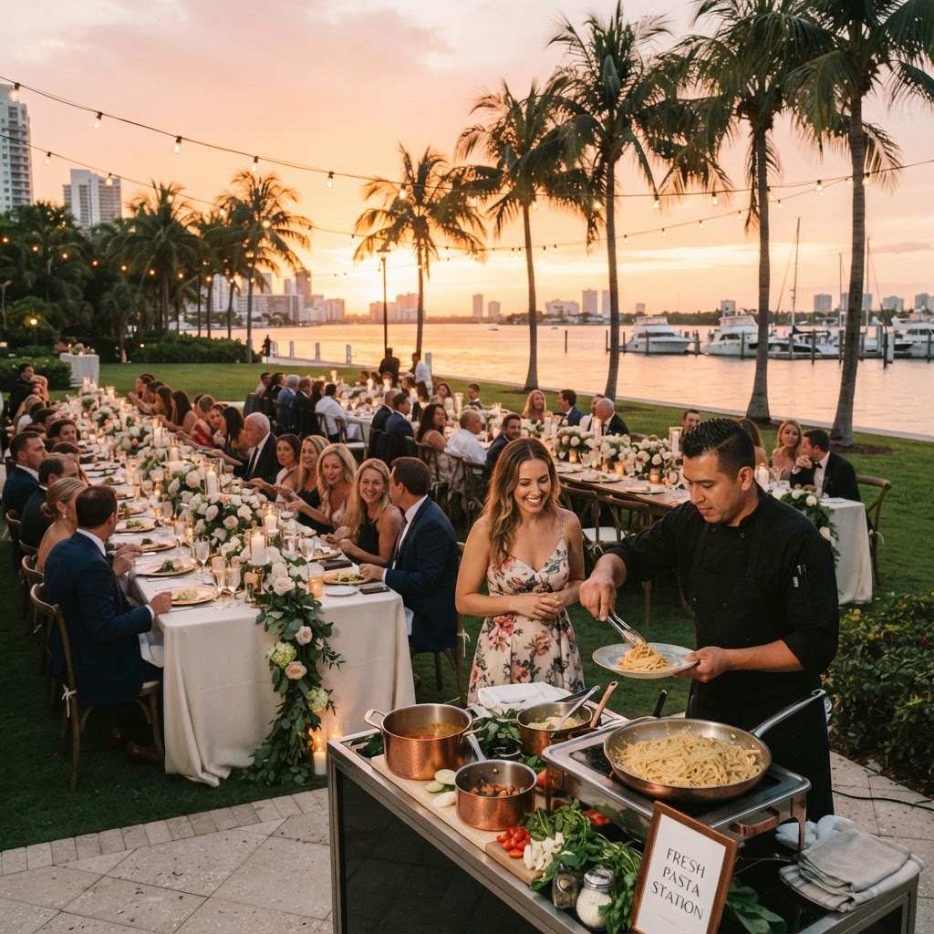 Weddings catering by Le Pasta Miami