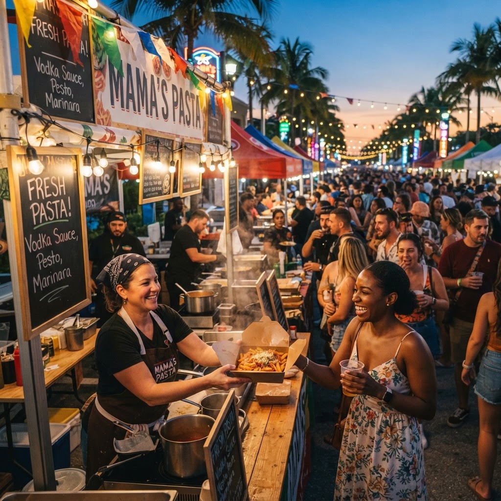 Street Events catering by Le Pasta Miami