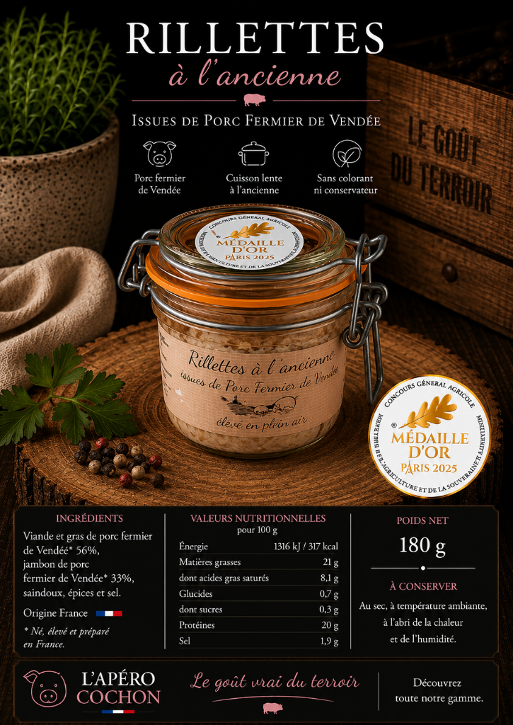 Rillettes à l'Ancienne – Porc Fermier de Vendée