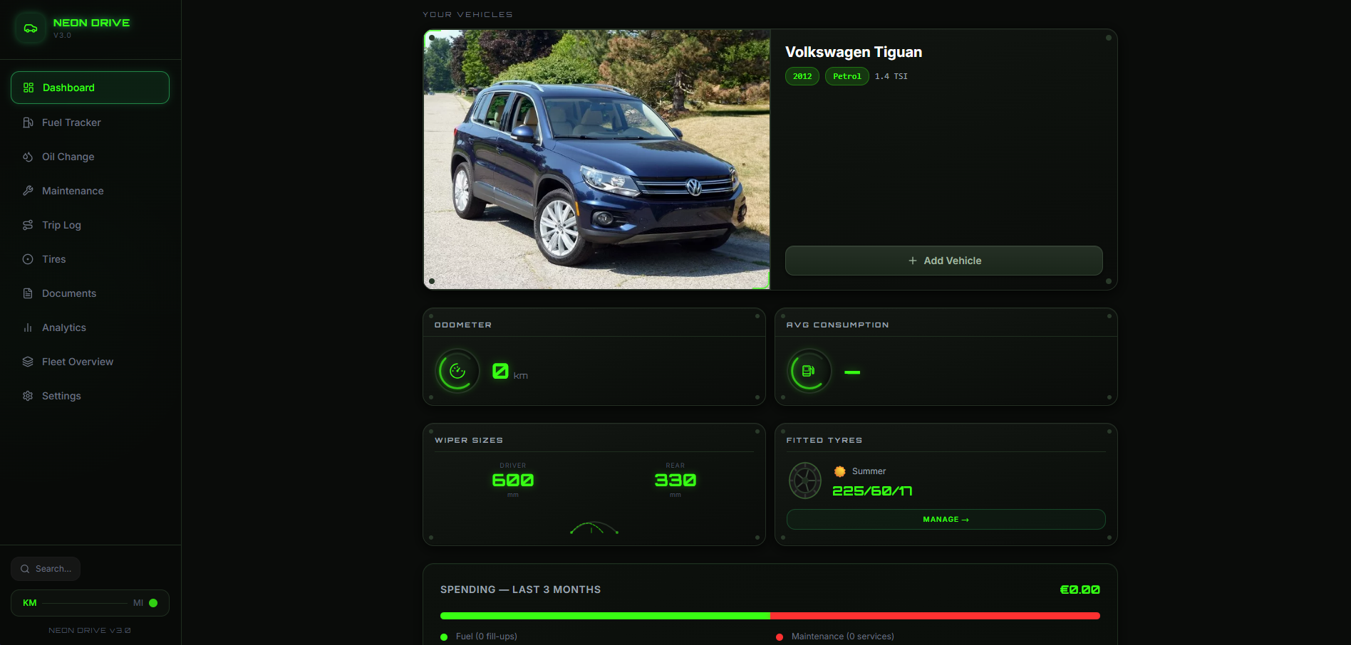 Neon Drive template preview