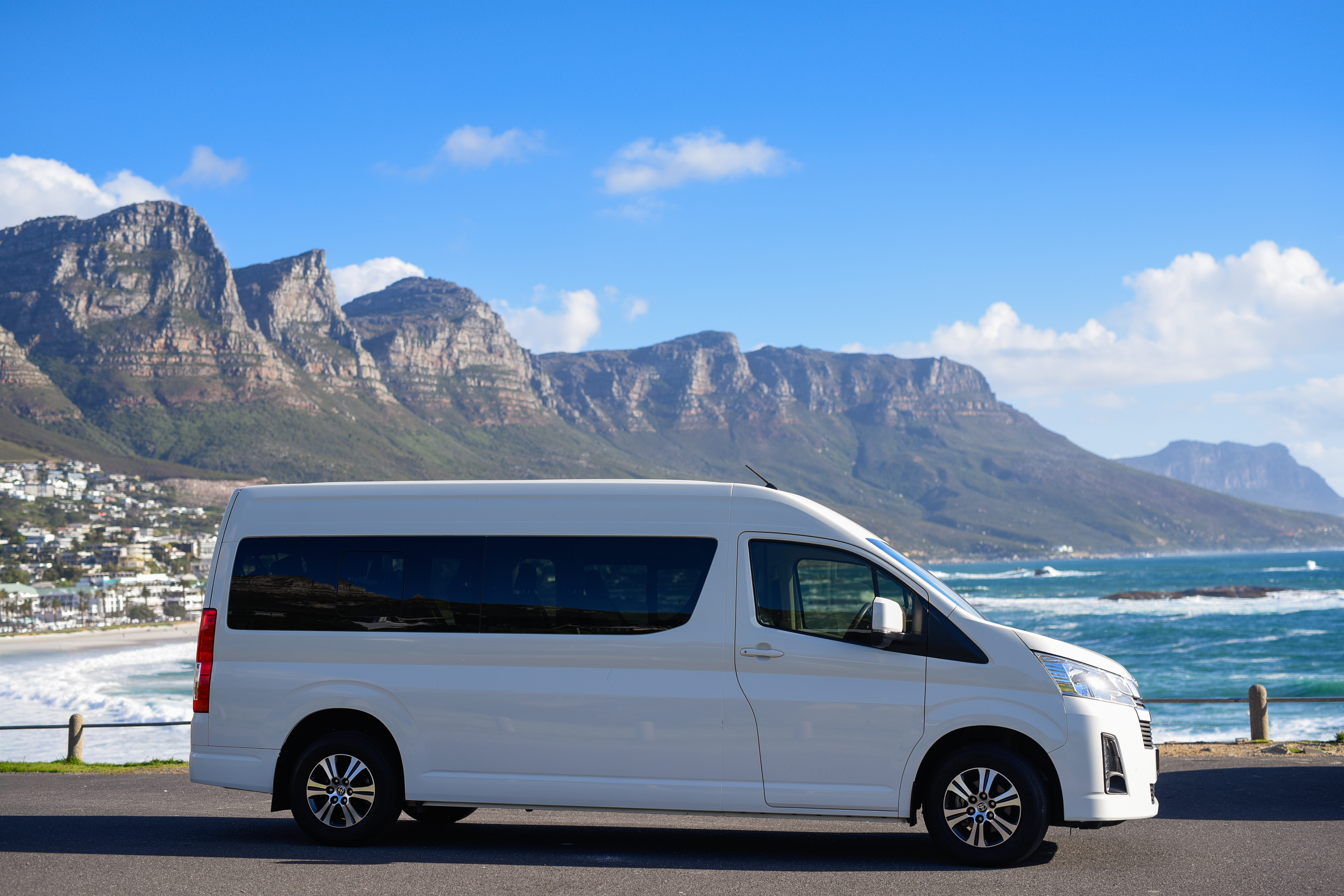 The One Day Africa Toyota Quantum along the Cape Town coast